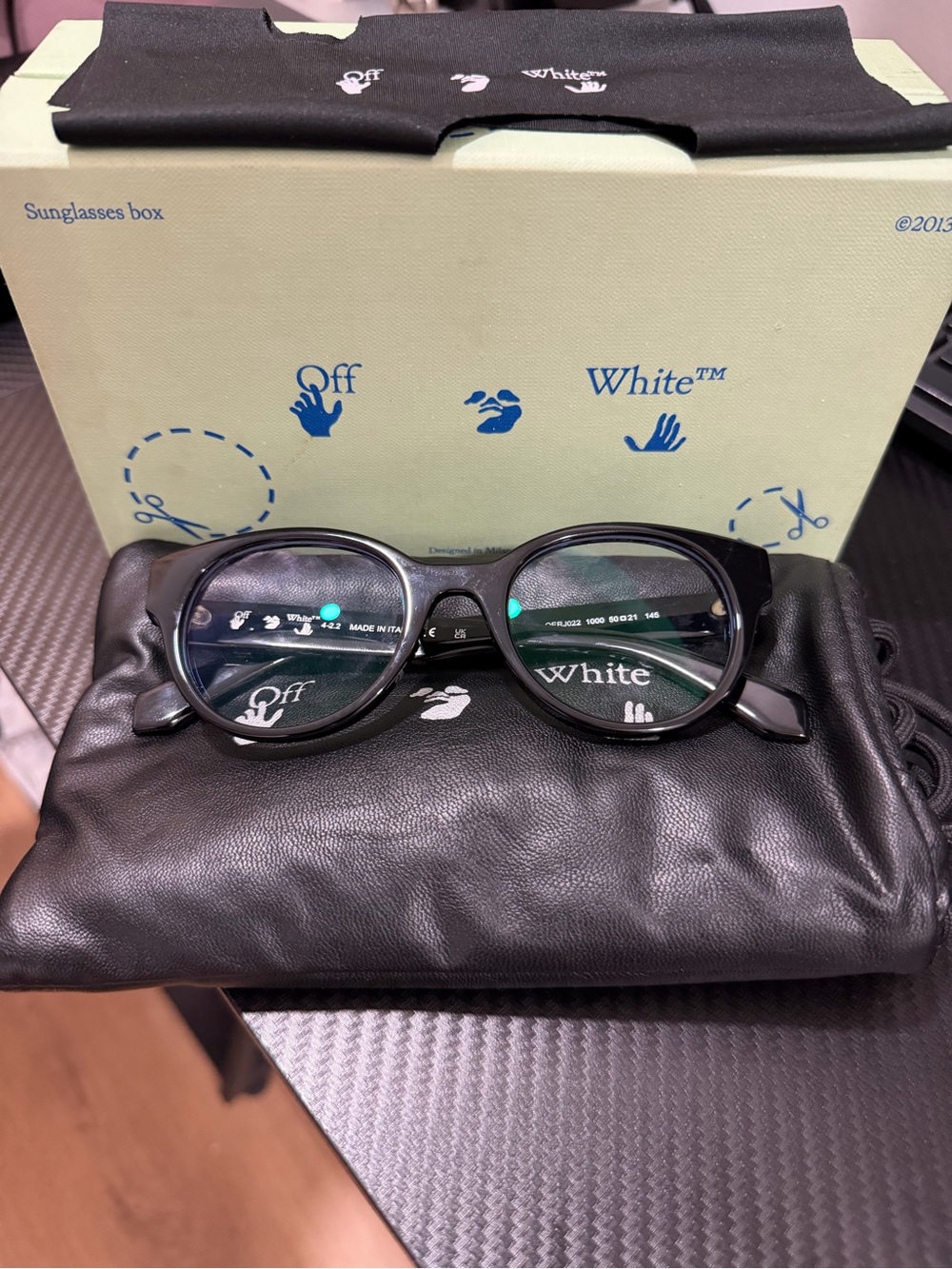 Off-White Black Round Optical Glasses